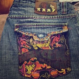 Miskeen Originals Men’s Embroidered Jeans - 36x34